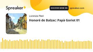 Honoré de Balzac Papà Goriot 01 [upl. by Elleinnod]