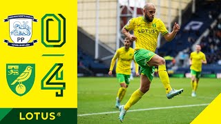 HIGHLIGHTS  Preston North End 04 Norwich City  Two goals each for Pukki amp Dowell 🔥 [upl. by Anaerdna908]