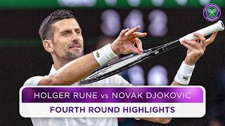 Djokovic relentless against Rune  Holger Rune vs Novak Djokovic  Highlights  Wimbledon 2024 [upl. by Alicsirp899]