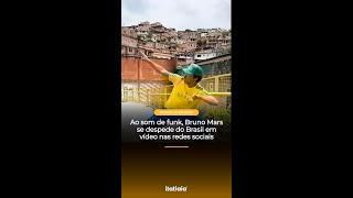 Ao som de “Bonde do Brunão” Bruno Mars se despede do Brasil [upl. by Atirma392]