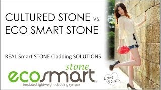 SMART Stone CLADDING Solutions  EASY Stone  CULTURED STONE vs ECO SMART STONE [upl. by Ennovart]