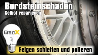 Bordsteinschaden reparieren Felgen Reparatur Felgen polieren [upl. by Nosral525]