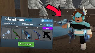 Unlocking ALL TIERS of the Murder Mystery 2 Christmas Battlepass MAIN EVENT [upl. by Hajin]