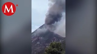 Momento de la erupción del Volcán de Fuego en Guatemala [upl. by Lonnie]