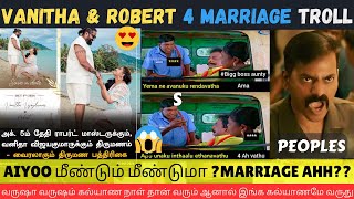 Vanitha Vijayakumar 4 Marriage Troll  Vanitha Vijayakumar Robert wedding Troll   5G Troll [upl. by Ddart]