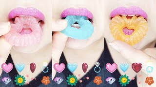 ASMR Crystal Candy Chips Tanghulu Crunchy Eating Sounds asmreating [upl. by Vyky]