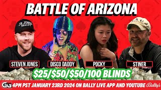 BATTLE OF ARIZONA 255050100 WITH WSOP FINALIST STEVEN JONES  FRIENDS [upl. by Sillig]