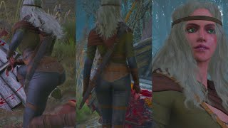 Lore Accurate Ciri Fights a Werewolf  The Witcher 3 Heavily Modded [upl. by Yarod]