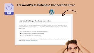 How to Fix Error Establishing a Database Connection in WordPress  StepbyStep Guide Hindi [upl. by Aicenek]