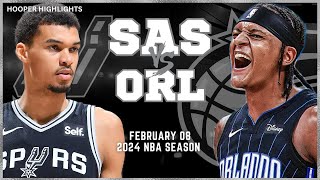 San Antonio Spurs vs Orlando Magic Full Game Highlights  Feb 8  2024 NBA Season [upl. by Onitsuj256]