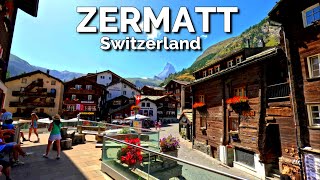 Experience the magic of Zermatt A 4K walking tour on a scorching summer day [upl. by Llenoil]