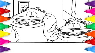 The Garfield Movie Garfield and Vic Eat Pizza Colo [upl. by Elvia]