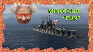 How NOT to Play the Minotaur  World of Warships [upl. by Lowson]