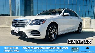 For sale 2018 MercedesBenz S 450 at TradeIn Solutions mercedes usedcarsforsale [upl. by Esikram]