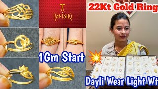 Beautiful Tanishq 22kt Gold Daily with Party Wear Ring Designs With Price amp Wt tanishqjewellery [upl. by Zorine251]