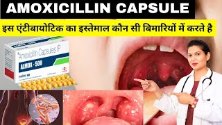 Amoxicillin 500mg capsule Use Dose Side Effects in hindi [upl. by Kimmel815]