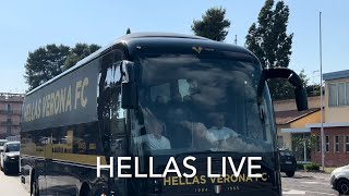 EmpoliHellas Verona l’arrivo del pullman gialloblù [upl. by Ayela]