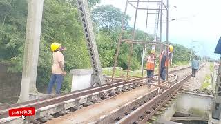 False Catenary wire Erection work in between Badarpur to SilcharNFR Railway electrification update [upl. by Attenor]