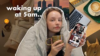 waking up at 5am every day… is it worth it ☕️ productive vlog [upl. by Matthew645]