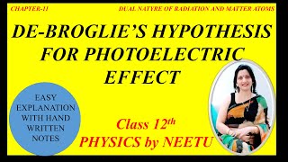 De  Broglies Hypothesis  Class 12 physics Chapter 11 Dual Nature of Radiation and Matter [upl. by Yenitirb]