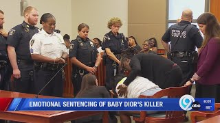 Emotional sentencing of Baby Diors killer [upl. by Nanor]