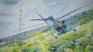 Ukrainian FPV drone hit a Russian Mi8 Helicopter in Kursk region [upl. by Kumar]