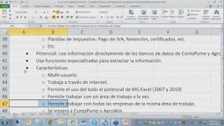 Software contable ContaPyme  ContaExcel Add In  Generalidades [upl. by Neirrad313]