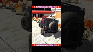 Car breaking system test 🤯😯shorts indianbikedriving3d [upl. by Justus]