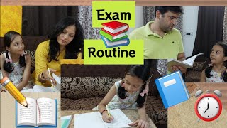 EXAM ROUTINE ⏰️😃  Study Time 📚  Aayu and Vanu [upl. by Ydal]