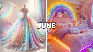 Choose Your Birthday Month and see your Dress and Bedroom💖💝🥳️😍😻  trending viral video [upl. by Eirrej771]