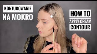 PODSTAWY MAKIJAŻU  LEKCJA 4 Konturowanie na mokro bronzer w kremie How to Contour for Beginners [upl. by Gnilyarg26]