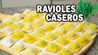 RAVIOLES CASEROS DE ACELGA Y RICOTA 🥬 sin máquina [upl. by Nyrrad]