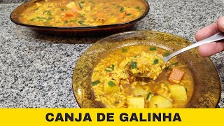 CANJA DE GALINHA TRADICIONAL  RECEITA SIMPLES E FÁCIL [upl. by Aillicirp201]