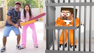 Prisoner Escapes The Security Prison in Minecraft Animation [upl. by Ydissac]