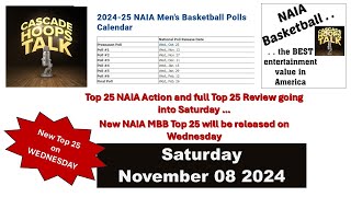 11 08 24  NAIA Top 25 Mens Basketball Scores amp a full look at the NAIA Top 25 prior to Top 25 Weds [upl. by O'Donoghue507]