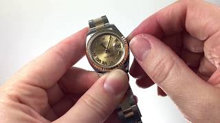 How to Set the Time and Date for the Rolex Lady Datejust [upl. by Yssim]