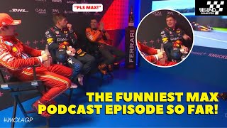 Max Verstappen Podcast episode Imola GP Lando Norris wish it was Max who drove to the gravel 😂 [upl. by Mcintyre]