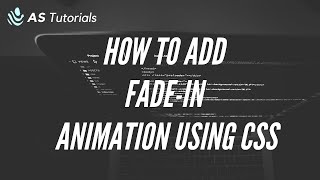 How to add fadein animation to text using HTML and CSS [upl. by Ardnohs]