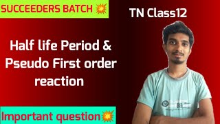 Half life Period of Zero amp First Order ReactionPseudo First Order ReactionChemical Kinetics [upl. by Granoff]