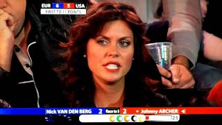 Mosconi Cup 2012 Day 3 Match 2 Van Den Berg vs Archer [upl. by Bolitho]