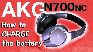 How to CHARGE the battery of AKG N700NC wireless [upl. by Edlihtam]