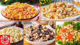 5 Легких САЛАТОВ на Новый Год 2022 Вкусно Быстро и Просто Рецепты на Новый Год [upl. by Toscano]