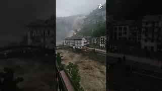 Torrential floods hit Noasca commune in Italy [upl. by Cissie242]