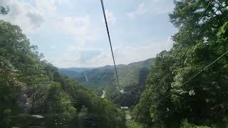 Aerial Tram At Pipestem Resort State Park West Virginia Part 1 [upl. by Oiceladni]