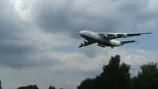 Landing Antonov 225 AN225 Eindhoven Airport EHEH [upl. by Hillari]