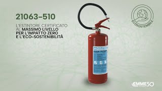 Estintore Certificato EcoSostenibile ad Impatto Climatico Zero con Polvere rigenerata  21063510 [upl. by Octavie126]