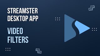 How to add video filters to the web camera stream  Streamster tutorial [upl. by Attelliw]