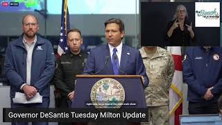 TUESDAY GOV DESANTIS MORNING MILTON UPDATE [upl. by Avla]