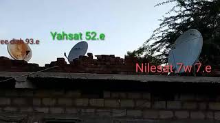 Nilesat 7w7e Yahsat 52 DD free dish 93e settings [upl. by Llezo944]