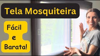 Como fazer uma tela mosquiteira fácil e barata para evitar os mosquitos Minha criação [upl. by Maurreen]